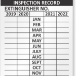 Monthly Fire Extinguisher Inspection Tags