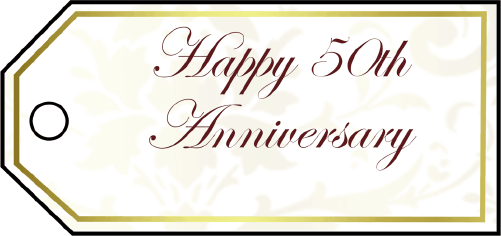 Fiftieth Anniversary Gift Tags Printable Gift Tag