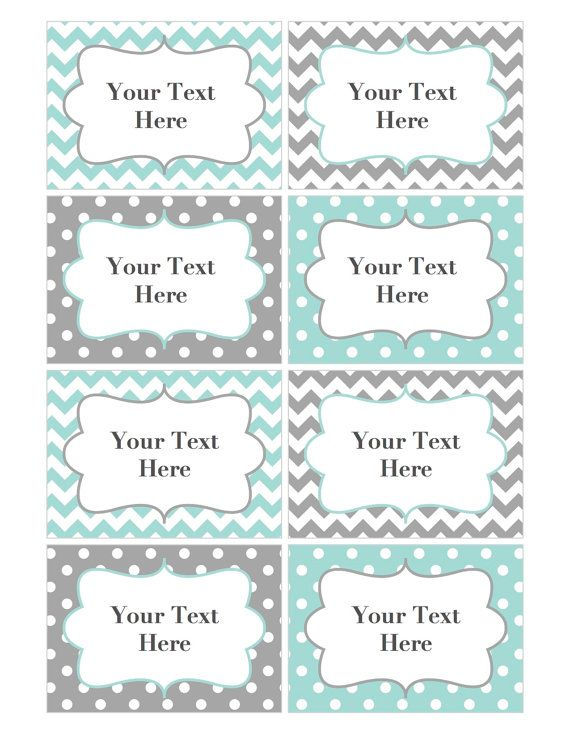 Name Tags Editable Labels Cards JPG File By BumpAndBeyondDesigns
