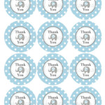 Thank You Favor Tags Elephant Printable Baby Shower Birthday Etsy