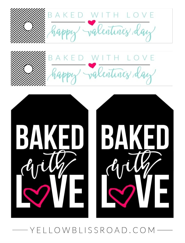 Printable Baked With Love Valentines YellowBlissRoad