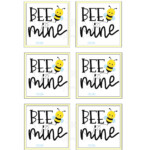 Bee Mine Valentine Day Tags Valentines Day Tags Printable Etsy