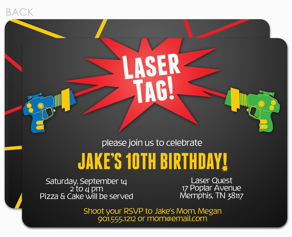 Laser Tag Birthday Invitation Templates Free BirthdayBuzz