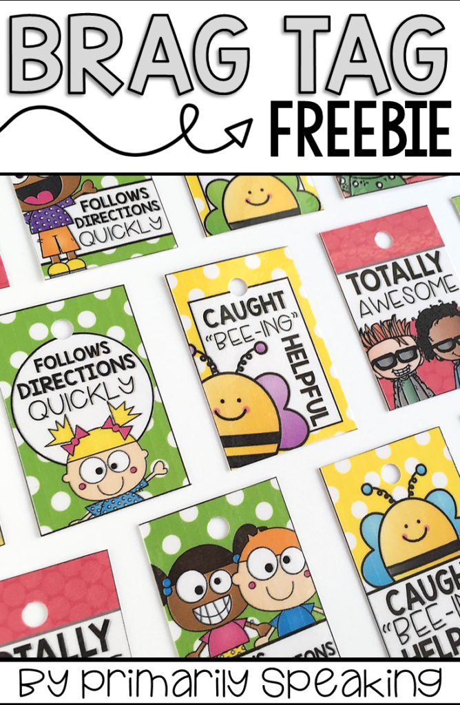 Reward Tags Freebie Classroom Management Tool Brag Tags Classroom 