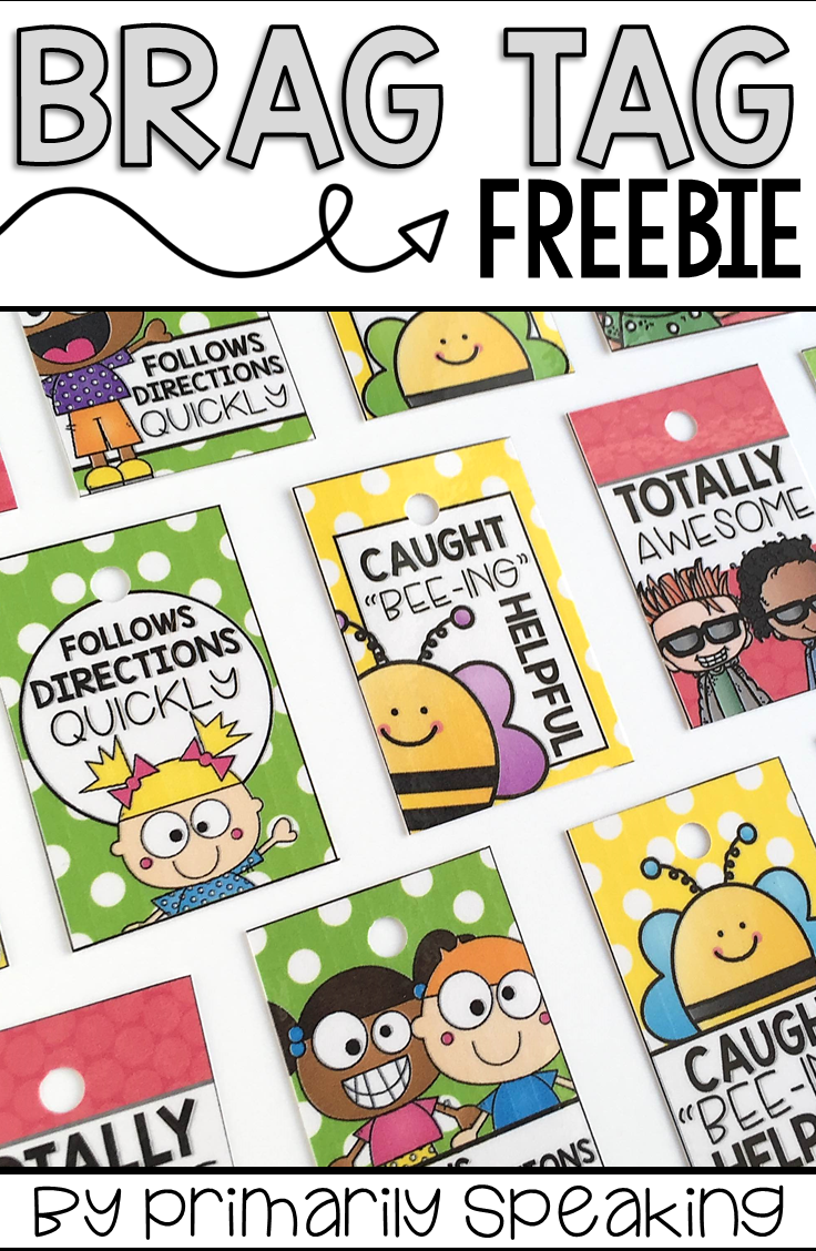 Reward Tags Freebie Classroom Management Tool Brag Tags Classroom