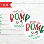 Hot Cocoa Bomb Printable Gift Tag Christmas Gift Tag Gift Etsy In