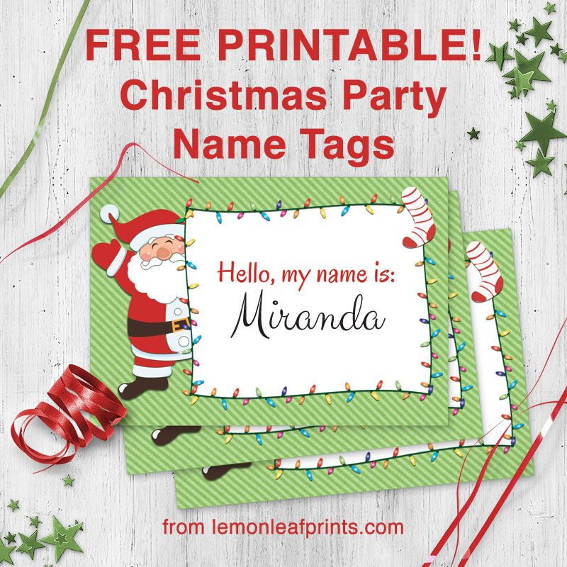 Free Printable Christmas Party Name Tags Christmas Tags Printable 