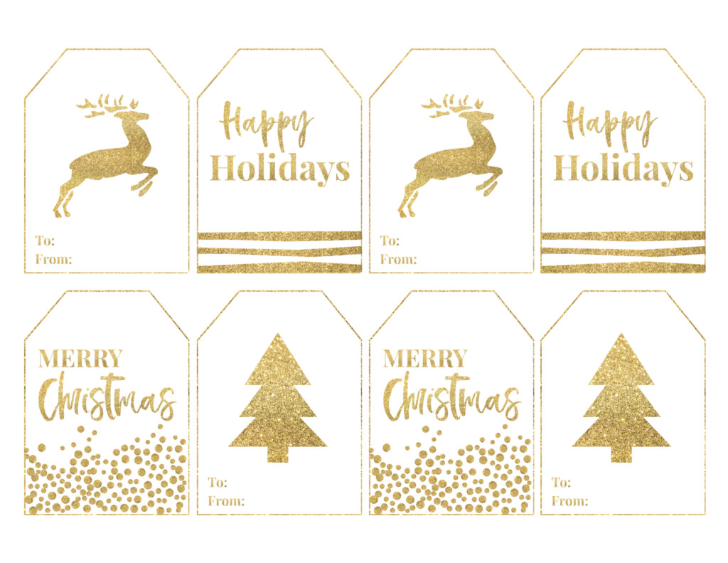Gold Free Printable Christmas To From Tags Paper Trail Design