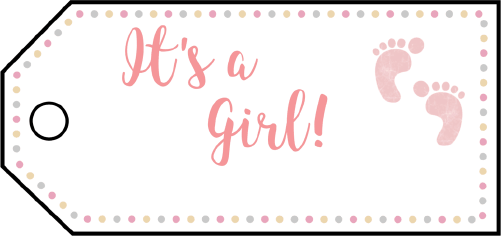 These Printable Baby Shower Gift Tags Featuring Pink Footprints And Are 