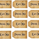 Alice In Wonderland Eat Me drink Me Labels For Sweet Jars And