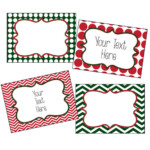 Christmas Labels Editable Christmas Labels Chevron And Polkadots Red
