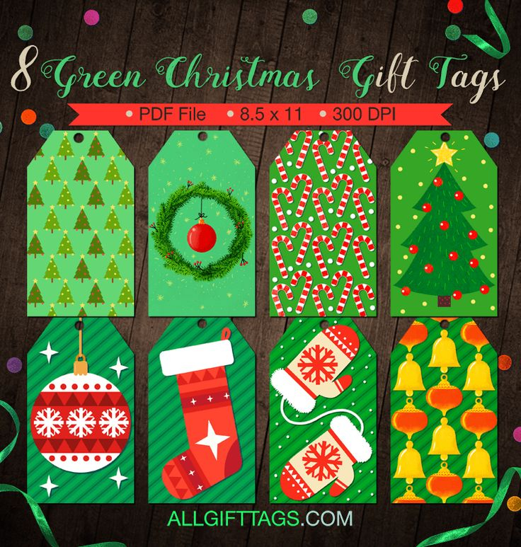 Printable Green Christmas Gift Tags Get Them In PDF Format At Http 