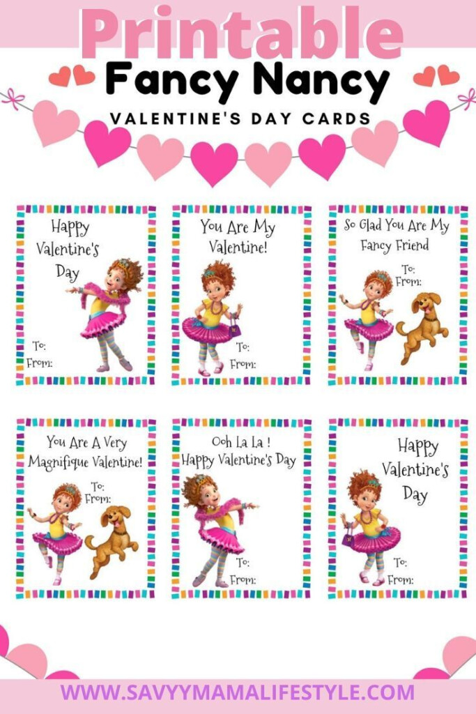Printable Fancy Nancy Valentines Day Cards Fancy Nancy Valentine Day 