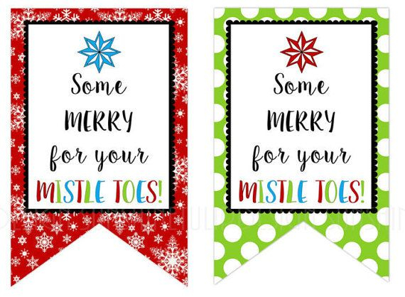 For Your Mistletoes Gift Tags Printable Nail Polish Gift Tags 
