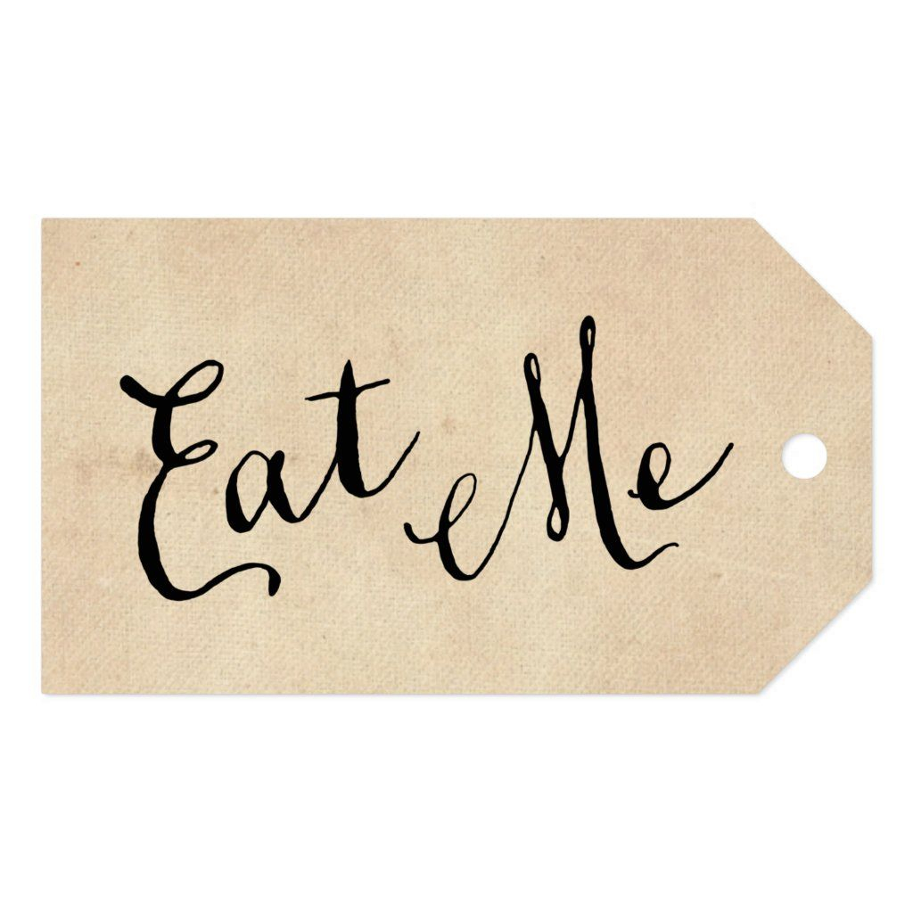 Eat Me Gift Tags Zazzle In 2020 Alice And Wonderland Tattoos