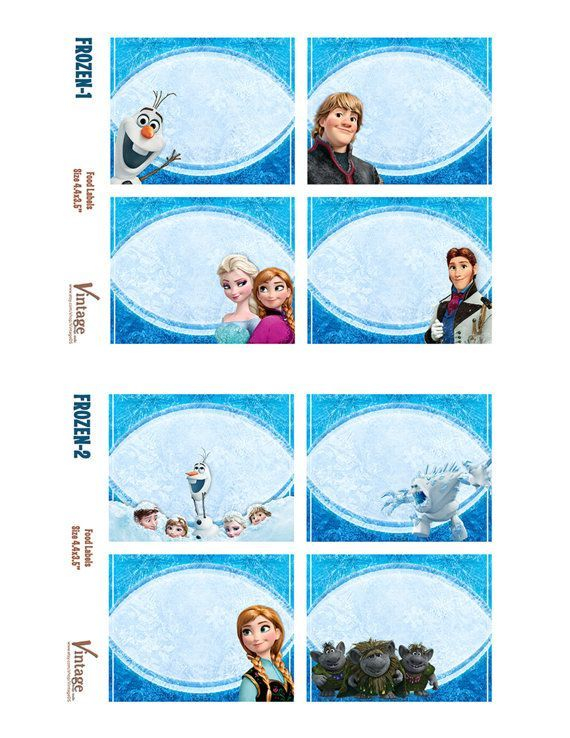 Frozen Food Labels Party Printables Free Frozen Party Printables 