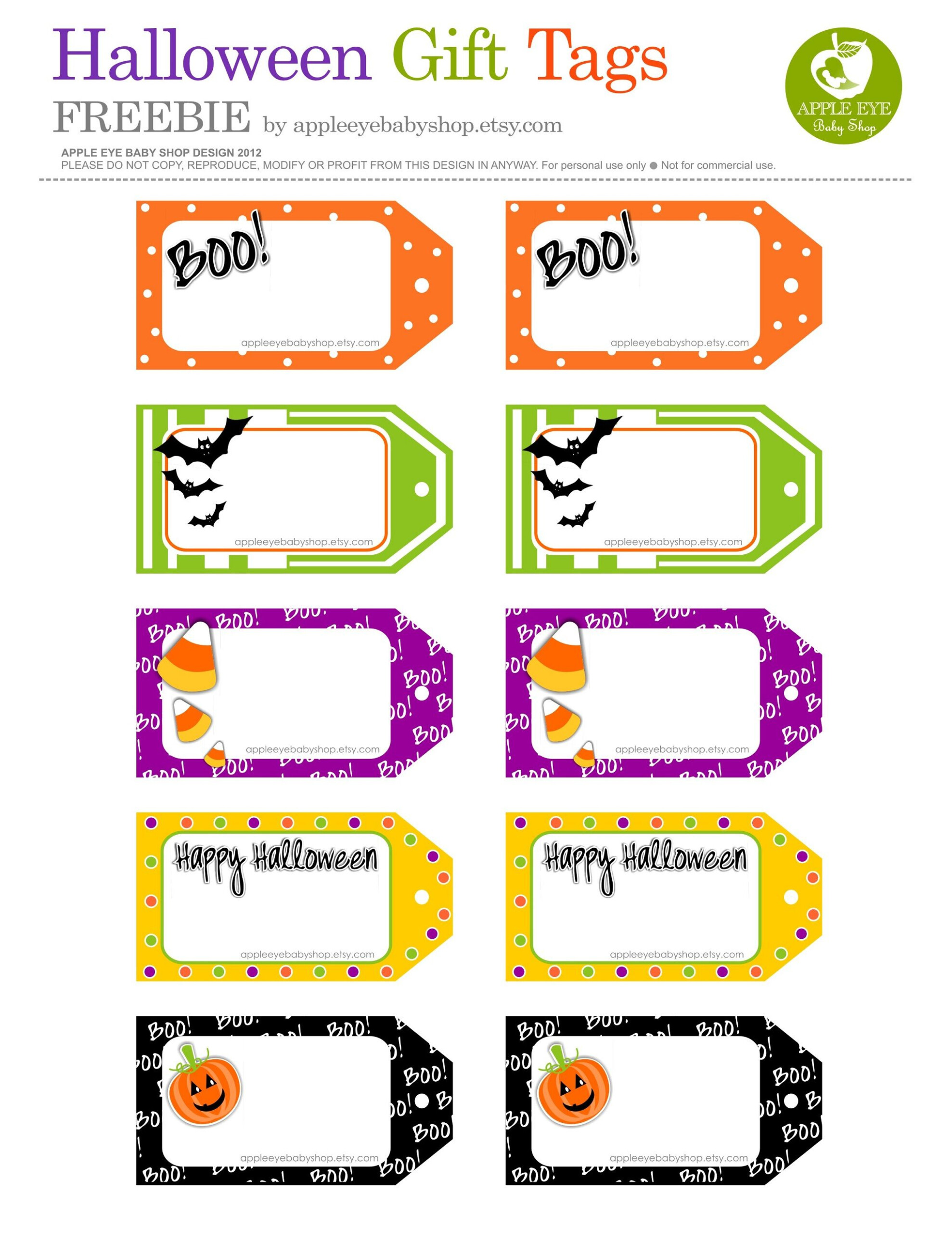 FREE Printables HALLOWEEN GIFT TAGS DIY Crafts Projects Garland