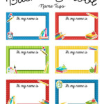 Free Printable Back To School Name Tags The Template Can Also Be Used