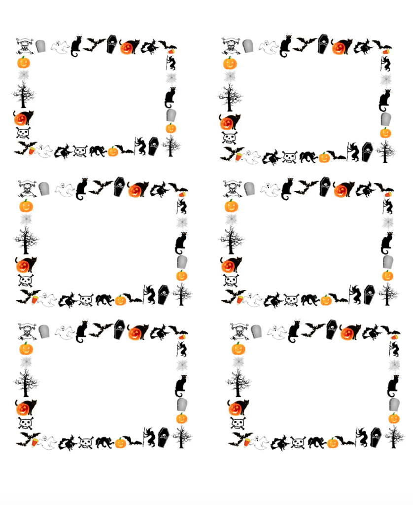 Free Printable Halloween Numbered Labels plus Blanks 