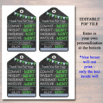 Printable Thank You Tags Volunteer Mint Labels Printable INSTANT
