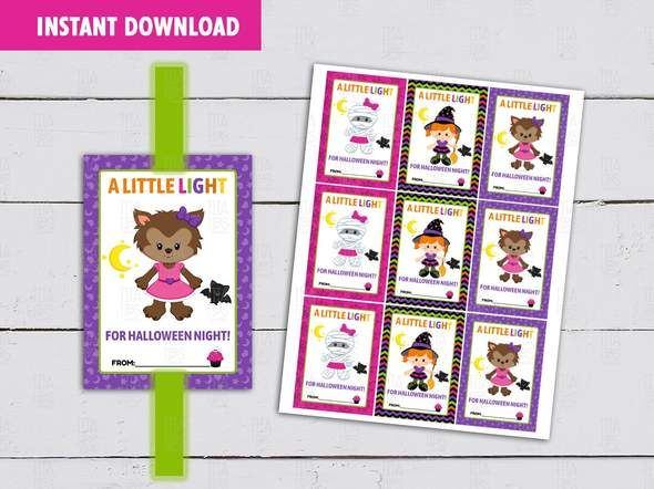 A Little Light For Halloween Night Halloween Gift Tags Ideas Glow 