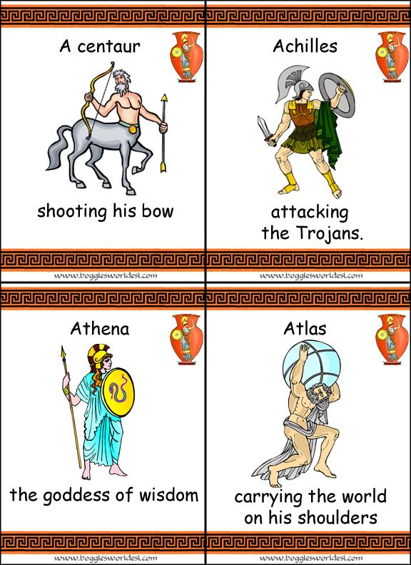 Greek Mythology Cards Can Be Used To Play Go Fish Or Other Games