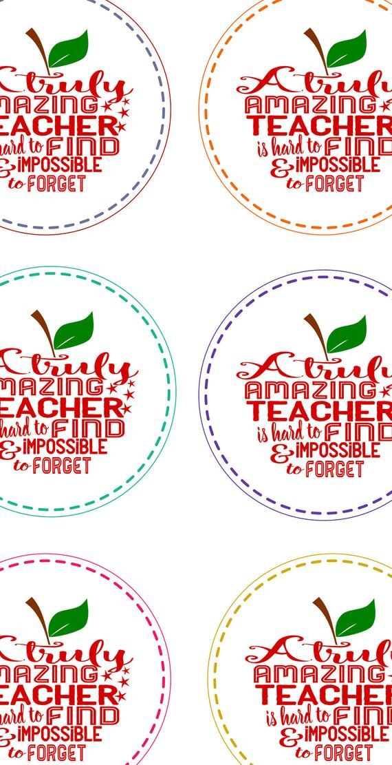 Printable Amazing Teacher Apple Gift Tag Teacher Etsy Apple Teacher