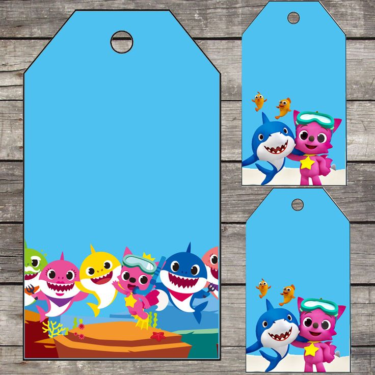 Baby Shark FREE Birthday Party Printable Files Thank You Tags 