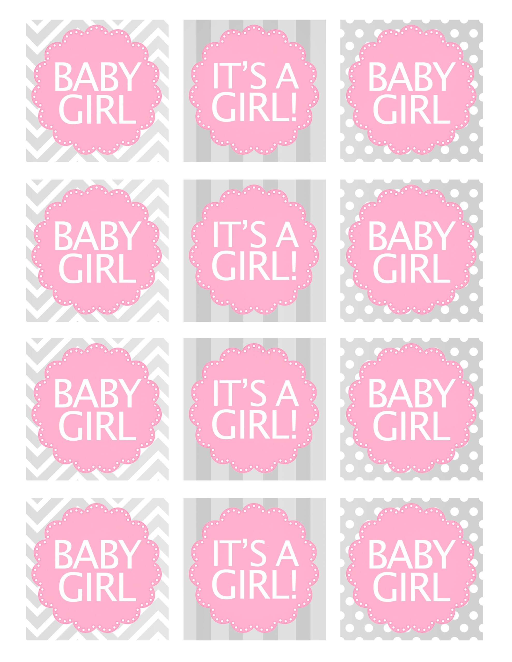 Baby Girl Shower Free Printables Baby Shower Labels Baby Shower