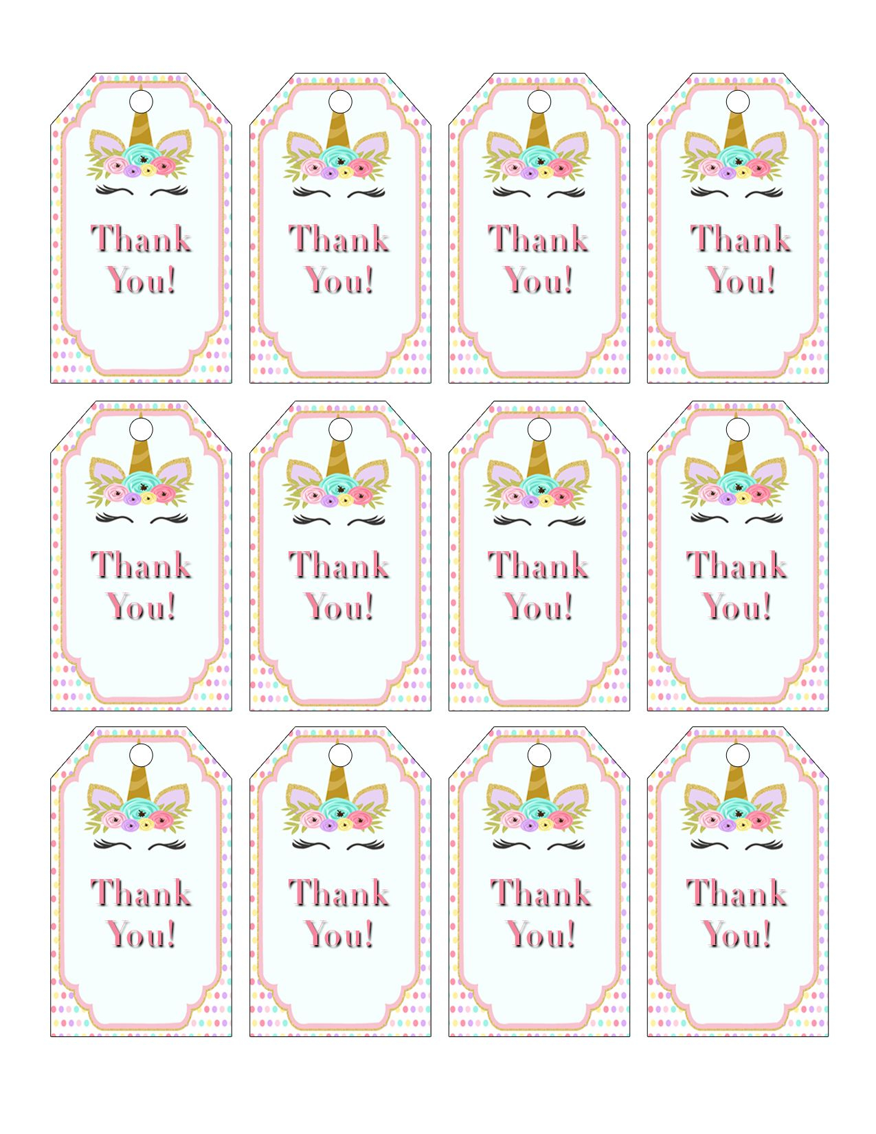 Free Printable Baby Shower Thank You Tags Template Free Printable