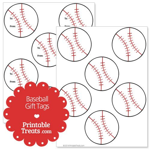 Free Printable Baseball Gift Tags Baseball Gifts Team Mom Baseball 