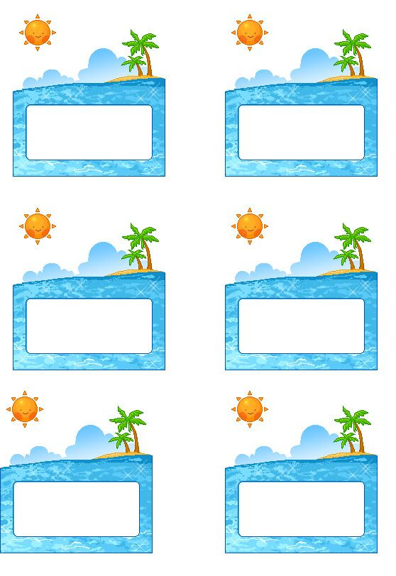 Free Name Tags Free Printable Name Tags Free Summer Name Tags Beach
