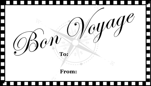 Bon Voyage Gift Tag Printable Gift Tag