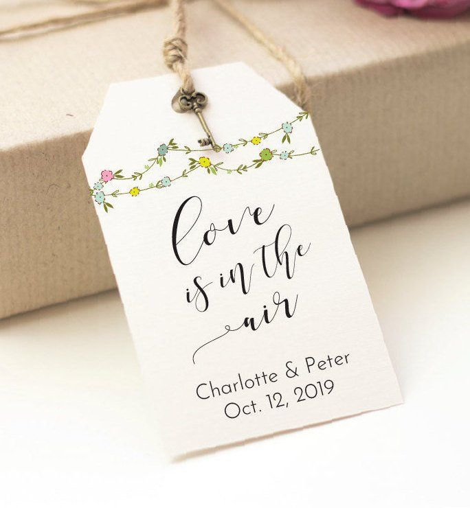 Wedding Favor Tags Printable Template Editable PDF Bridal Shower