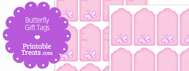 Printable Butterfly Gift Tags Printable Treats