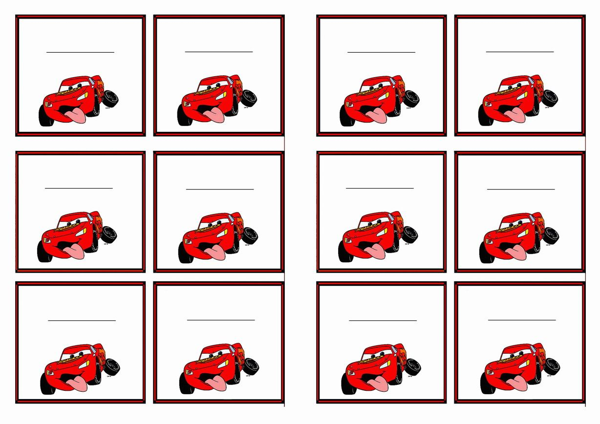 Cars Name Tags Birthday Tags Printable Printable Name Tags Birthday
