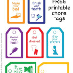 Free Printable Chore Tags Happy Families Tips For Motivating Your