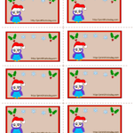 Owl Christmas Printable Stationery Bookmarks Candy wrappers Labels