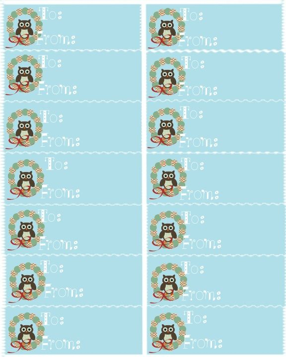 Gift Tags Christmas Owls Owl Printables Christmas Printables