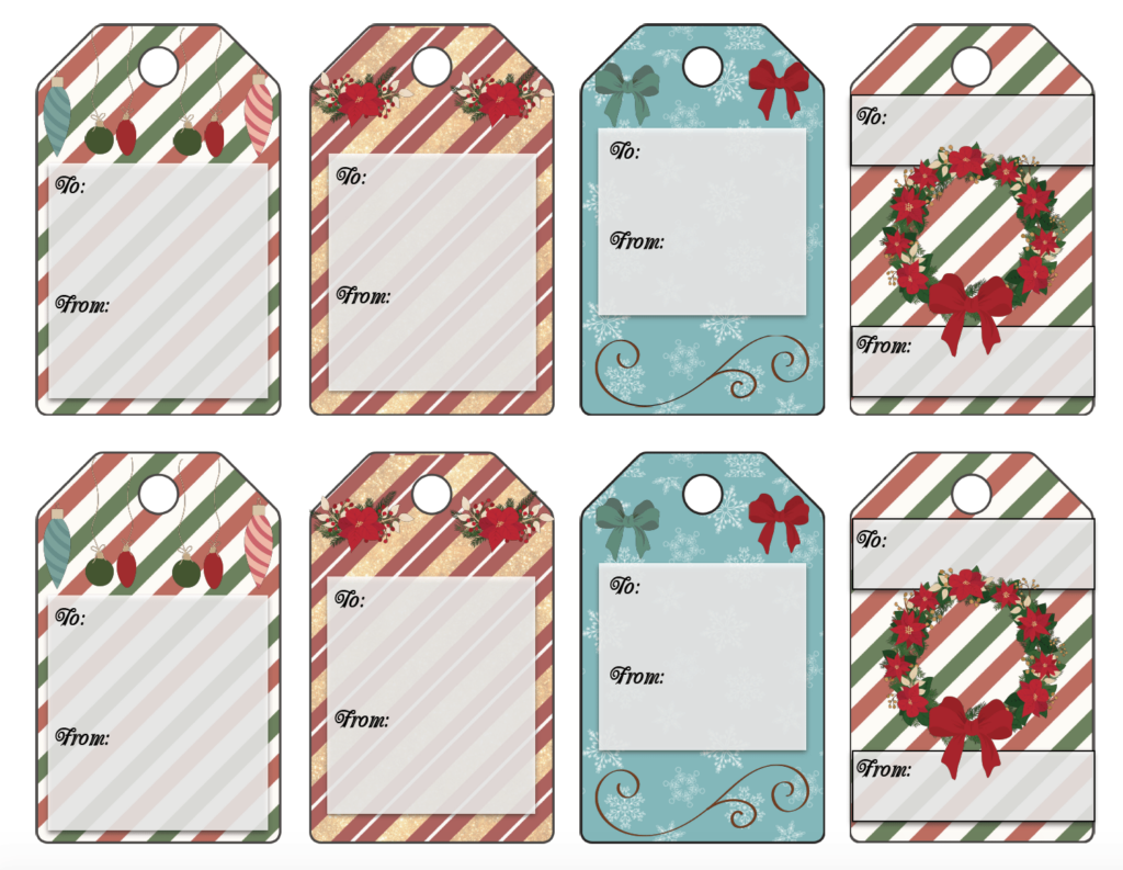 Free Printable Christmas Gift Tags 13 Designs Just Print And Use 