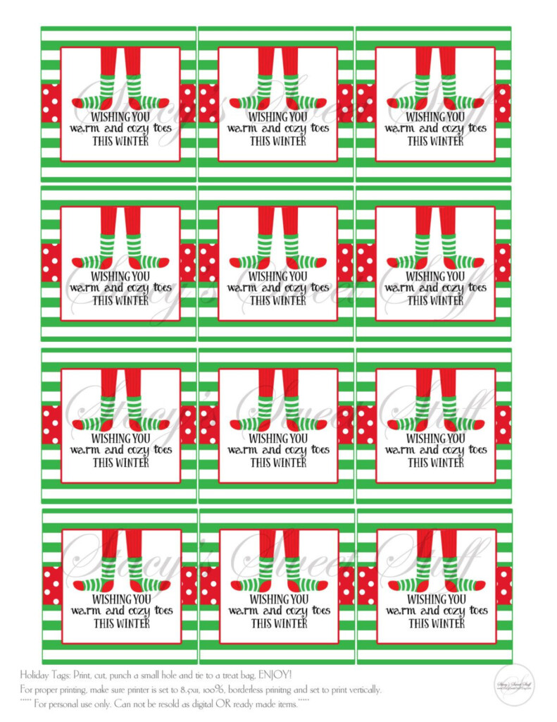 Christmas Sock Gift Tag Christmas Socks Tag Socks Tag Etsy 