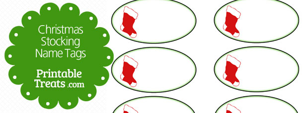 Printable Christmas Stocking Name Tags Printable Treats