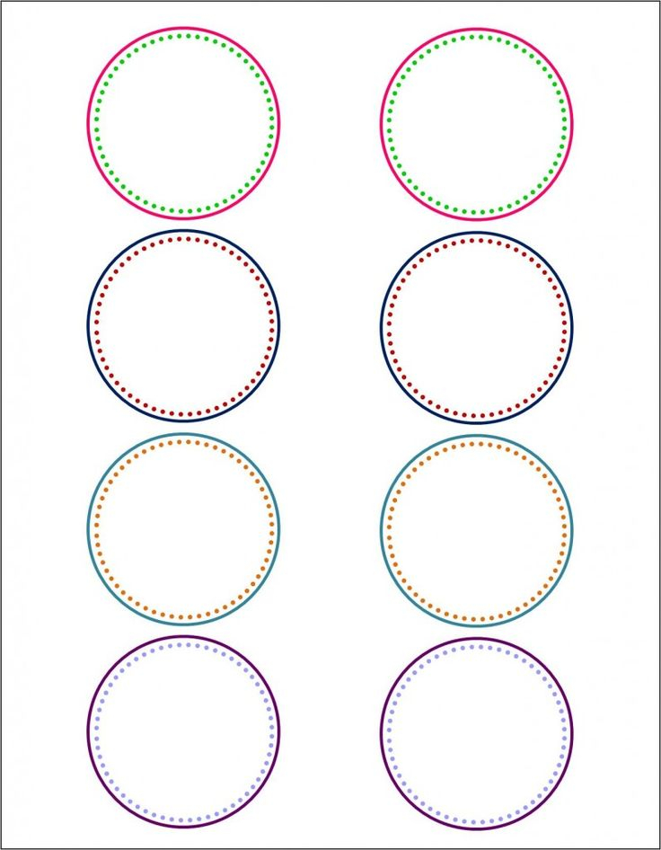 Circle Label Template Printable Label Templates
