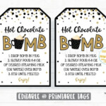 New Year s Eve Hot Cocoa Bomb Tag New Years Hot Chocolate Bomb Tags