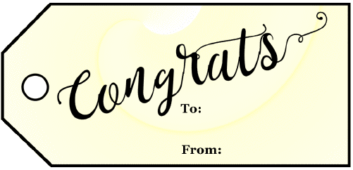 Congrats Gift Tag Printable Gift Tag