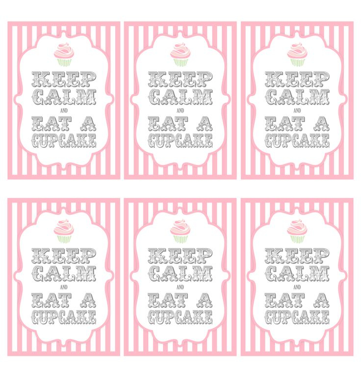 Keep Calm And Eat A Cupcake Part 2 Pretty Gift Tags Free Printable