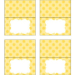 Free Mustard Yellow Polka Dot Simple Food Labels Food Labels
