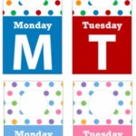 Days Of The Week Closet Tags Back To School Organization Printable