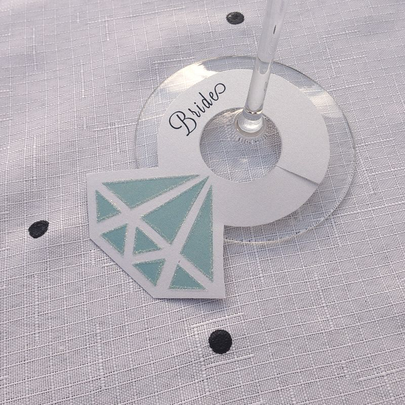 Free Printable Diamond Ring Drink Tags Manualidades Bridal Shower 