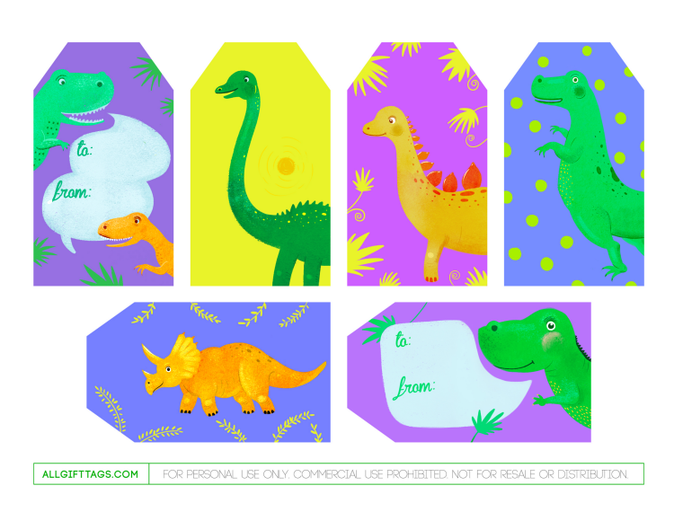 Dinosaur Gift Tags Kids Christmas Gift Tags Gift Tag Template Free 